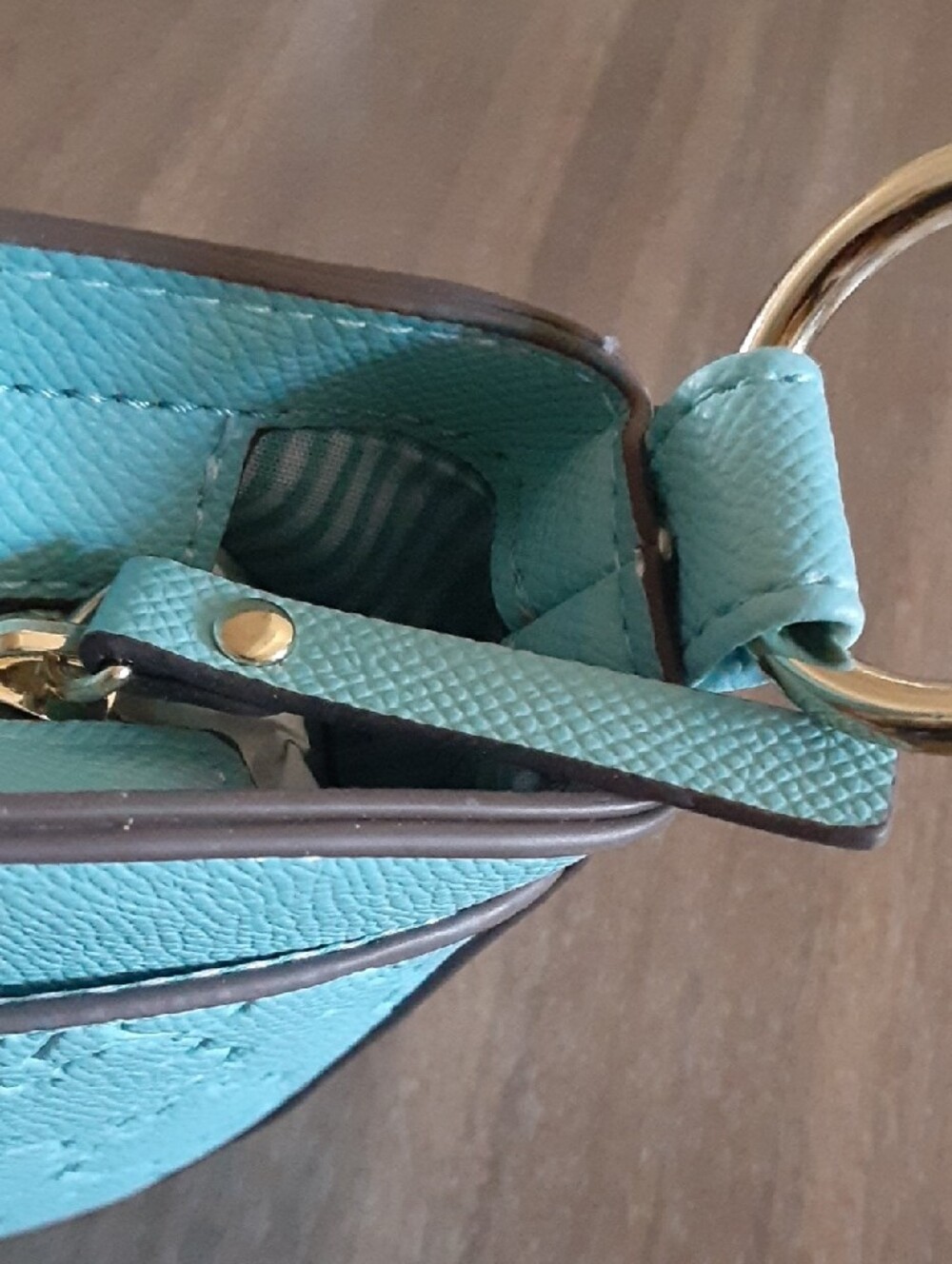 Nanette Lepore Light Aqua Shoulder Bag with Gold Hardware - Picture 8 of 12